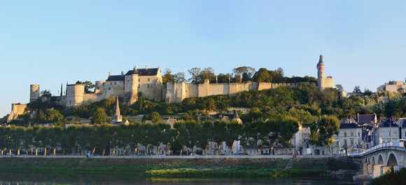 Château de Chinon from the south, Indre-et-Loire France.