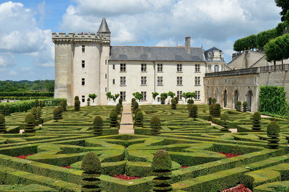 Gardens at Château de Villandry  Indre-et-Loire, France.