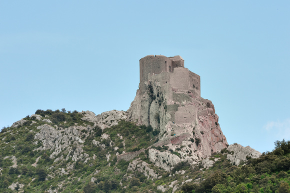 The Château de Quéribus (in Occitan Castèl de Queribús) is a ruined castle in the commune of Cucugnan in the Aude department, France.