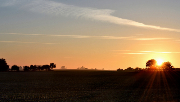 Sunrise at Montrésor, Indre-et-Loire, France.